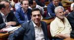 Premier Grecji Aleksis Cipras podczas środowych burzliwych obrad parlamentu