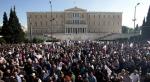 Związkowcy protestowali w czwartek przed parlamentem w Atenach