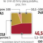Większość firm płaci poniżej 10 mln zł 