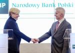 Waleria Gontariewa, prezes Narodowego Banku Ukrainy i Marek Belka, prezes NBP