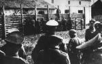 Egzekucja Polaków w Gostyninie 15 czerwca 1941 r. Zdjęcie zrobione z ukrycia przez żołnierza AK