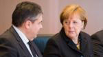 Angela Merkel (CDU) w towarzystwie wicekanclerza Sigmara Gabriela (SPD) w czasie niedawnego posiedzenia rządu po skandalicznych wydarzeniach w Kolonii