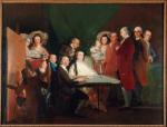 „Rodzina infanta don Luisa” (1783-1784). Portret rodziny królewskiej z balwierzem i malarzem
