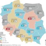 Północno-wschodnia Polska jest najsłabiej reprezentowana na GPW 