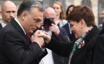 Viktor Orbán wita Beatę Szydło w Budapeszcie (8 lutego). Nie tylko premierzy, ale i parlamenty obu krajów demonstrują dobre relacje
