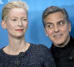 Tilda Swinton i George Clooney tryskali w czasie konferencji prasowej humorem