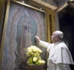 Franciszek w bazylice Matki Boskiej z Guadalupe w Meksyku