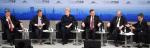 Jedna z debat w Monachium. Od lewej: Petro Poroszenko, Sauli Niinistö, Dalia Grybauskaite, Andrzej Duda, Martin Schulz i moderator dyskusji