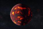 Niegościnny glob 55 Cancri e (wizja artysty)