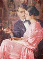 Adam Bunsch, „Autoportret z żoną” olej, 1924/25 