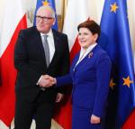 Frans Timmermans zgodził się z Beatą Szydło, że spór o TK musi być rozwiązany w Polsce