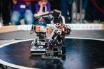 Zapasy sumo robotów humanoidalnych podczas zawodów Robot Challenge w Wiedniu