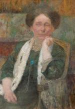 Olga Boznańska „Portret kobiety w szalu”, ok. 1912 roku 