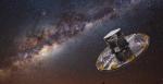 Artystyczna wizja sondy Gaia fotografującej Drogę Mleczną