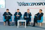 Debata „Praktyczne rozwiązania dla biznesu”. Od lewej: Michał Gembal, Arcus; Rafał Gołębiewski, Elavon; Leszek Niemycki, Deutsche Bank