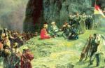W latach 1834–1859 doszło do powstania górali kaukaskich przeciwko Rosji. Pertraktacje z Rosjanami prowadził imam Szamil.