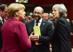 Europę czeka spore przemeblowanie. Dla unijnych polityków  będzie to nie lada wyzwaniem. Na zdjęciu: Angela Merkel,  Martin Schulz i Theresa May.
