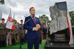 Prezydent Andrzej Duda podczas uroczystości odsłonięcia pomnika Żołnierzy Wyklętych w Doylestown w Pensylwanii.