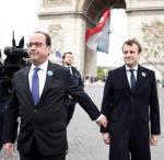 Hollande i Macron wspólnie świętowali wczoraj 72. rocznicę zakończenia II wojny światowej 