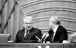 Borys Jelcyn – pierwszy prezydent Rosji i Michaił Gorbaczow – ostatni prezydent ZSRR.