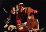 Historia Abrahama i Izaaka intrygowała nie tylko filozofów. Tak biblijną scenę ofiarowania wyobrażał sobie Caravaggio (1598 r.).