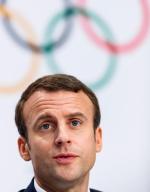 Emmanuel Macron wczoraj w Lozannie w siedzibie Międzynarodowego Komitetu Olimpijskiego 