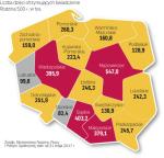 Najwięcej świadczeniobiorców na Mazowszu