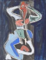 Jonasz Stern Kompozycja: udziwniona siedząca postać, 1950 