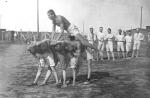 I wojna światowa, obóz w Szczypiornie, ćwiczenia gimnastyczne legionistów.