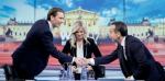 Telewizyjną debatę przedwyborczą z kanclerzem Christianem Kernem wygrał zdaniem respondentów Sebastian Kurz (z lewej).