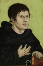 Marcin Luter jako augustiański mnich na portrecie pędzla Łukasza Cranacha Starszego.