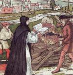 Luter pali bullę papieską, w której Leon X potępił jego poglądy i uznał go za heretyka.