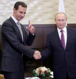 Soczi, 20 listopada. Baszar Asad i Władimir Putin gratulują sobie zwycięstwa 