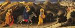 „Ucieczka do Egiptu” (obraz Gentile da Fabriano). Według tradycji biblijnej Święta Rodzina uciekała przed prześladowaniami ze strony króla Heroda.
