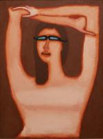 „Półakt z okularami” Jerzego Nowosielskiego z wystawy „Kobieta w malarstwie w XX wieku” 