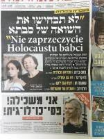Pierwsza strona poniedziałkowego wydania hebrajskojęzycznego dziennika „Jedijot Ahronot”