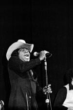 Wybitny talent. Wielki tancerz. Prawdziwy showman. Lubił się śmiać. Narkoman i rozrabiaka. Nie umiał nie sprawiać kłopotów.  Na zdjęciu: James Brown w Cannes, 1981 rok 