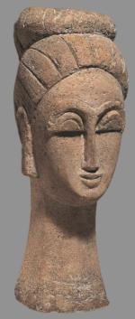 Głowa kobieca, rzeźba w kamieniu, 1911–1912.