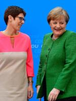 Kobiecy tandem na czele CDU: Annegret Kramp-Karrenbauer i Angela Merkel 