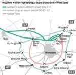 Budowa dużej obwodnicy wokół Warszawy może kosztować nawet kilkanaście miliardów złotych