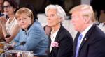 Główni antagoniści: kanclerz Angela Merkel i prezydent Donald Trump. Pomiędzy nimi szefowa MFW Christine Lagarde 