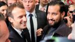 ≥Prezydent Emmanuel Macron i jego zaufany ochroniarz Alexandre Benalla, luty 2018 r.