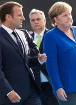 Troje trendsetterów w Unii Europejskiej: prezydent Francji Emmanuel Macron, premier Węgier Viktor Orbán i kanclerz Niemiec Angela Merkel.