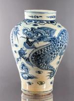 Wazon, Korea, XVIII w., porcelana, kobalt podszkliwny 