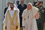 Papież Franciszek i premier ZEA szejk Mohamed bin Raszid al-Maktum w poniedziałek w Abu Zabi afp