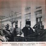 Piłsudski i Paderewski wyjeżdżą z Belwederu na otwarcie pierwszego Sejmu, 10 lutego 1919 r.
