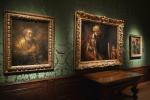 Wystawa „Rembrandt i Mauritshuis” w Hadze,  pośrodku obraz Rembrandta „Saul i Dawid”