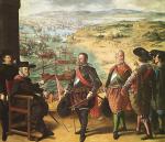 „Obrona Kadyksu przeciwko Anglikom”, znana również jako „Wrogie lądowanie Anglików pod Kadyksem w 1625 r.”. Obraz Francisco de Zurbarána 