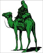 Beduin na zielonym wielbłądzie  był symbolem strony Silk Road 