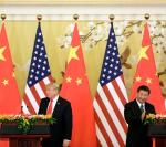 Donald Trump i Xi Jinping 9 listopada 2017 po rozmowach w Pekinie. Następny raz spotkają się  28 czerwca w Osace na szczycie G20 